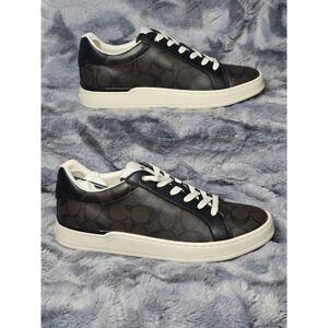 NWB COACH Clip Signature‎ Coated Canvas Mahogany Black Sneakers 9.5B